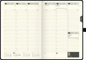 Wochenkalender, Buchkalender, 2024, Kompagnon, Modell 797, Baladek-Einband, schwarz