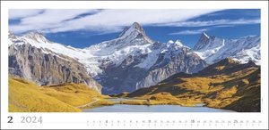 Alpenpanorama Kalender 2024. Die Berge der Schweiz, Deutschlands und Österreichs in einem Großformat-Kalender. Atemberaubende Panoramafotos der Alpen in einem großen Wandkalender.