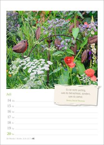 Zauberhafte Gärten Wochenkalender 2025