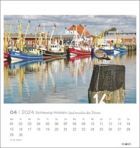 Schleswig-Holstein Postkartenkalender 2024. Stimmungsvoller Fotokalender. Postkarten mit den schönsten Ansichten Schleswig-Holsteins in einem kleinen Kalender zum Aufstellen oder Aufhängen.