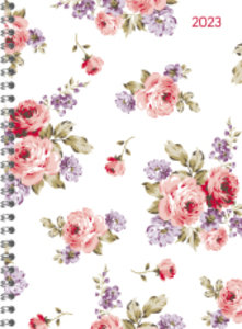Ladytimer Ringbuch Roses 2023 - Taschen-Kalender A5 (15x21 cm) - Schüler-Kalender - Weekly - Ringbindung - 128 Seiten - Alpha Edition