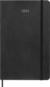 Moleskine 12 Monate Wochen Notizkalender 2024 - Precious & Ethical, Large/A5, Boa Schwarz