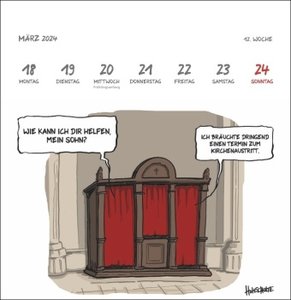 Holtschulte: Tot aber lustig Premium-Postkartenkalender 2024. Humorvoller Kalender zum Aufstellen oder Aufhängen. Kleiner Kalender mit 53 witzigen Postkarten.