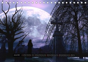 Welten der Nacht - Gothic und Dark ArtAT-Version  (Tischkalender 2023 DIN A5 quer)