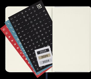 Moleskine 12 Monate Wochen Notizkalender 2024, Pocket/A6, Saphir