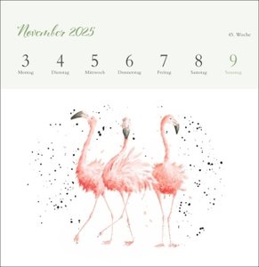 Hannah Dale: Happy Animals Premium-Postkartenkalender 2025