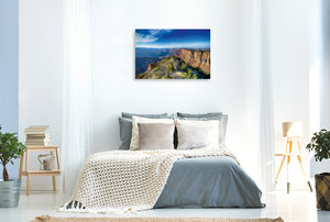 Premium Textil-Leinwand 90 cm x 60 cm quer Grand Canyon - Sunrise point