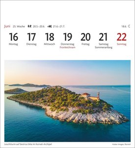 Kroatien Sehnsuchtskalender 2025 - Wochenkalender mit 53 Postkarten