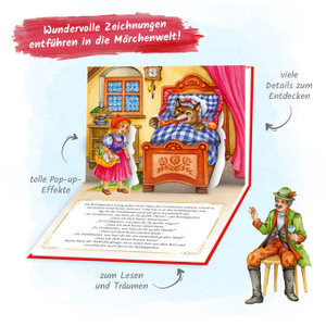 Trötsch Märchenbuch Pop-up-Buch Rotkäppchen