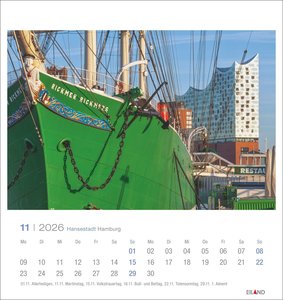 Hansestadt Hamburg Postkartenkalender 2026