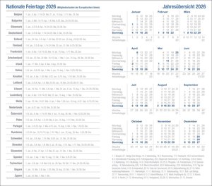 Wochen-Taschenkalender, schwarz 2026