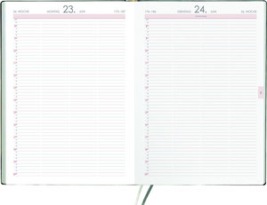 Terminbuch anthrazit 2025  - Bürokalender A4 (21x29,7 cm) - 1 Tag 1 Seite - Einband wattiert - Viertelstundeneinteilung 7:30 - 20 Uhr - 886-0021