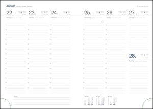 Cheftimer A5 mit Wochenkalender 2024. Goldener Terminkalender in Aluoptik. Buch-Kalender mit Eckperforation und Spiralbindung. Taschenkalender 2024 zum Planen von Terminen.