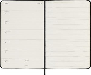 Moleskine 12 Monate Wochen Notizkalender 2024, Pocket/A6, Schwarz
