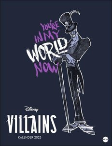 Disney Villains Posterkalender 2023. Die Bösewichte aus bekannten Disneyfilmen in einem Kalender Großformat perfekt in Szene gesetzt. Großer Wandkalender 2023.