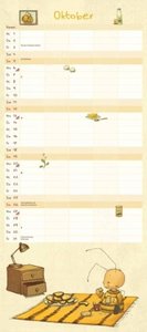 Die kleine Hummel Bommel Familienkalender 2025 – Familienplaner mit 5 Spalten – Format 22 x 49,5 cm – Von Britta Sabbag & Maite Kelly – Illustriert von Joëlle Tourlonias