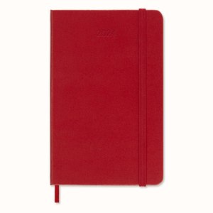 Moleskine 12 Monate Tageskalender 2024, Pocket/A6, Scharlachrot