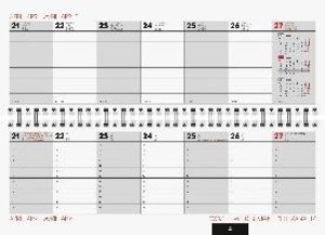 BRUNNEN 1077262903  Wochenkalender  Tischkalender  2023  Modell 772  2 Seiten = 1 Woche  Blattgröße 29,7 x 10,5 cm  Karton-Einband mit verlängerter Rückwand  schwarz