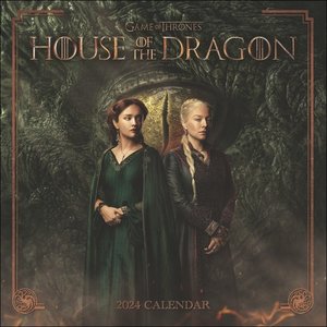 House of the Dragon Broschurkalender 2024. Charaktere aus der Prequel-Serie von Game of Thrones in einem coolen Wandkalender für Targaryen-Fans. Bildkalender 2024 direkt aus Westeros!