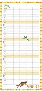 Die kleine Raupe Nimmersatt Familienplaner 2023. Familienkalender mit 5 Spalten. Liebevoll illustrierter Wandkalender mit Schulferien und Stundenplänen.