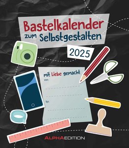 Do-it Yourself schwarz 2025 - Bastelkalender - DIY - 21x24