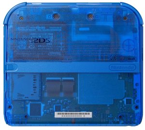 Nintendo 2DS - Konsole - Transparent Blau inklusive  Pokemon Alpha Saphir (vorinstalliert)
