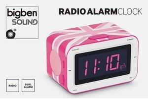 Radiowecker RR30, RADIO ALARMCLOCK - Union Jack, pink