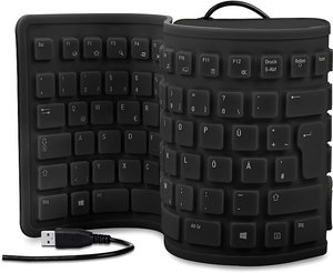 RUGG Flexible Silicone Keyboard, Tastatur, schwarz