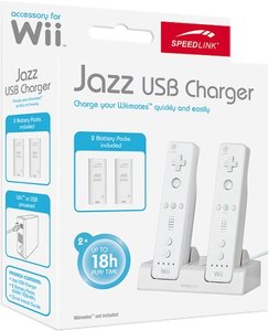 JAZZ Ladestation für Wiimotes - USB Charger, weiss