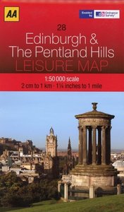 AA Leisure Map Edinburgh & The Pentland Hills