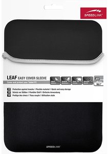 LEAF Easy Cover Sleeve, Schutztasche 10,1/25,7cm für Tablet-Computer/Pads, schwarz