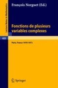 Fonctions de Plusieurs Variables Complexes