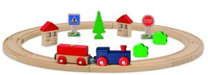 Eichhorn 100001260 - Bahn, Schienenkreis,  20 teilig, FSC Zertifiziertes Buchenholz, Streckenlänge: 135 cm