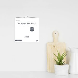 Premium-Bastelkalender weiß mittel 2026