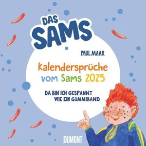 Kalendersprüche vom Sams 2025 – Lustige Reime von Paul Maar – Wandkalender mit Spiralbindung – DUMONT Quadratfomat 23 x 23