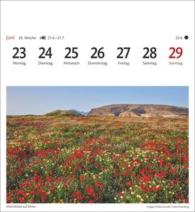 Griechische Inseln Sehnsuchtskalender 2025 - Wochenkalender mit 53 Postkarten