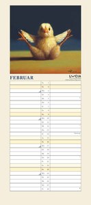 Lucia Heffernan: Yoga Chicks Planer 2025 – Wandkalender – Notiz-Kalender mit 2 Spalten – Format 22 x 49,5 cm