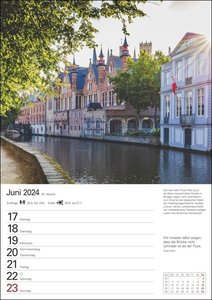 Traumziele 2024 Wochenplaner. Foto-Wandkalender zum Eintragen mit Urlaubsfeeling. Die schönsten Reiseziele in einem Kalender mit Wochenkalendarium