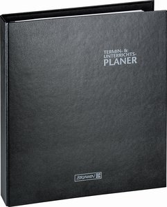 Termin-/Unterrichtsplaner 2023/2024, Ringbuch-Kalender mit Einlage, Überformat A4: ca. 28 x 31,5 cm, schwarz