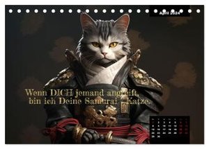 Katzen können alles, außer traurig. (Tischkalender 2024 DIN A5 quer), CALVENDO Monatskalender