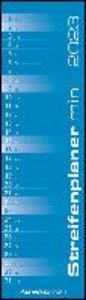Streifenplaner Mini BLAU 2023 - Streifenkalender - Wandplaner - Küchen-Kalender - 9,5x33