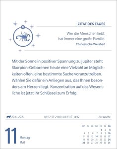Skorpion Sternzeichenkalender 2026