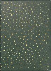 Wochenkalender Confetti Modell Technik S, 2023, Kunstleder-Einband Trend, flexibel dunkelgrün