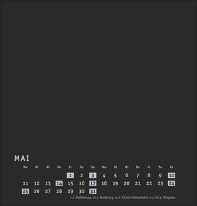 Premium-Bastelkalender schwarz mittel 2026