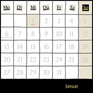 Uli Stein Schwarzer Kalender 2025: Monatskalender für die Wand