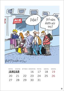 Peter Butschkow: Cartoon-Kracher Halbmonatskalender 2025
