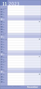 Basic Planer für mich 2023. Praktischer Wandplaner mit 2 Spalten. Wandkalender mit Schulferien und 3-Monats-Ausblick. Terminkalender 2023 zum Eintragen