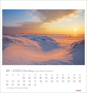 St. Peter-Ording und die Halbinsel Eiderstedt Postkartenkalender 2026