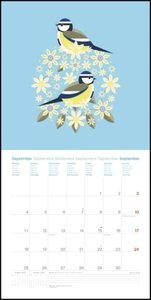 I Like Birds 2023 - Broschürenkalender - Illustriert von Stuart Cox - internationales Kalendarium - Format 30 x 30 cm