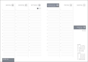 times&more Kalenderbuch 2024. Terminkalender mit trendigem Typo-Einband. Handlicher Wochenplaner. Buch-Kalender 2024 zum Planen von Terminen.